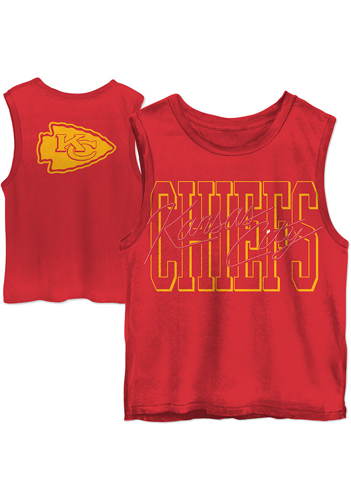 Junk Food Clothing Kansas City Chiefs Womens Red Timeout Tank Top