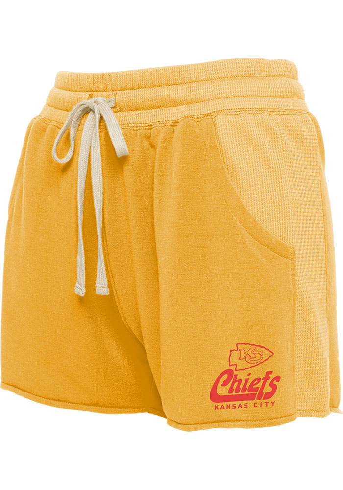 Junk Food Clothing Kansas City Chiefs Womens Gold Mix Shorts