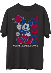 Junk Food Clothing Philadelphia 76ers Black Mickey Short Sleeve Fashion T Shirt
