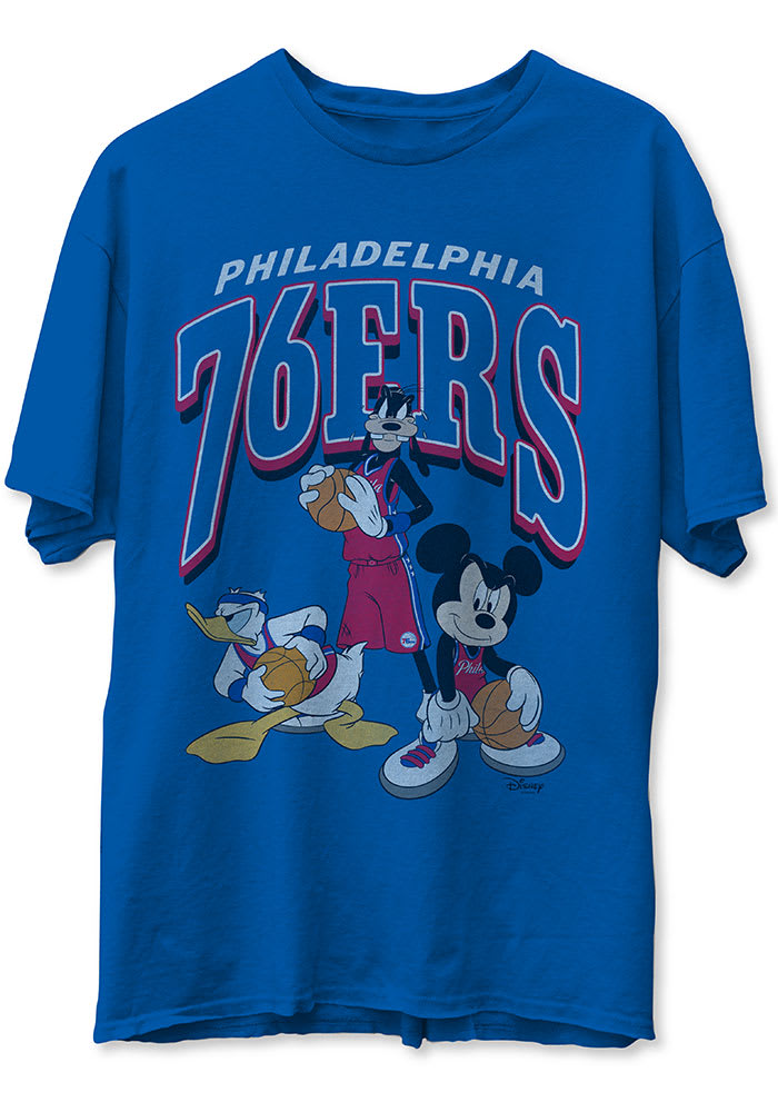 Junk Food Clothing Philadelphia 76ers Blue Disney Short Sleeve Fashion T Shirt