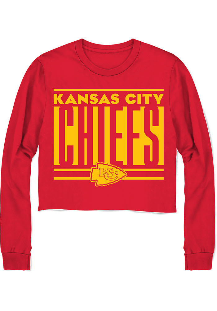 Patrick Mahomes Kansas City Chiefs Womens Red Boyfriend Long Sleeve Player T  Shirt