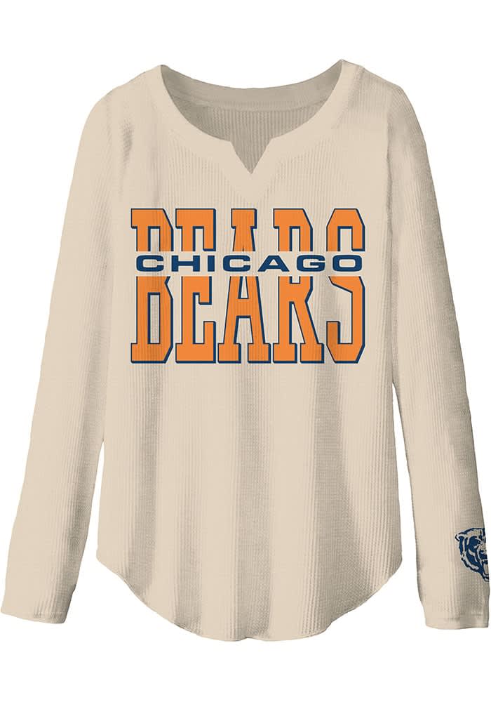 Wear by Erin Andrews Women's Gray Chicago Bears Long Sleeve Thermal T-Shirt