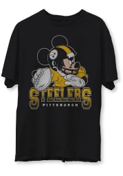 Junk Food Clothing Pittsburgh Steelers Black Mickey Short Sleeve T Shirt