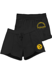 Junk Food Clothing Pittsburgh Steelers Womens Black Scrimmage Shorts