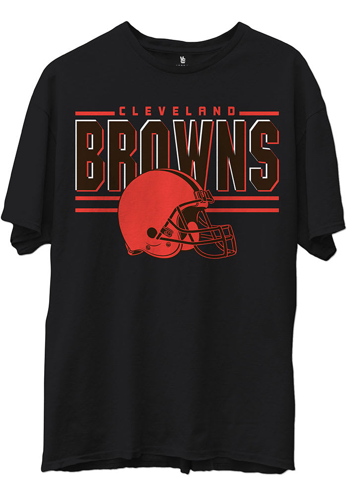 Junk Food Clothing Cleveland Browns Black Team Slogan Short Sleeve T Shirt