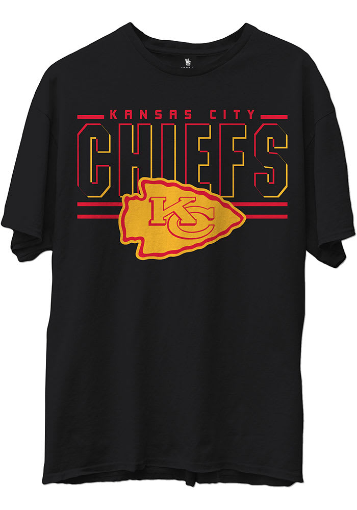 Junk Food Clothing Kansas City Chiefs Black Team Slogan Short Sleeve T Shirt