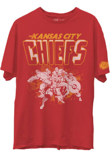 Junk Food Clothing Kansas City Chiefs Red Marvel Short Sleeve T Shirt