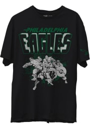 Junk Food Clothing Philadelphia Eagles Black Marvel Short Sleeve T Shirt