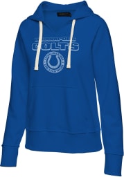 Junk Food Clothing Indianapolis Colts Womens Blue Raw Edge Hooded Sweatshirt