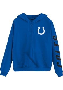 Junk Food Clothing Indianapolis Colts Mens Blue FLEECE Long Sleeve Full Zip Jacket