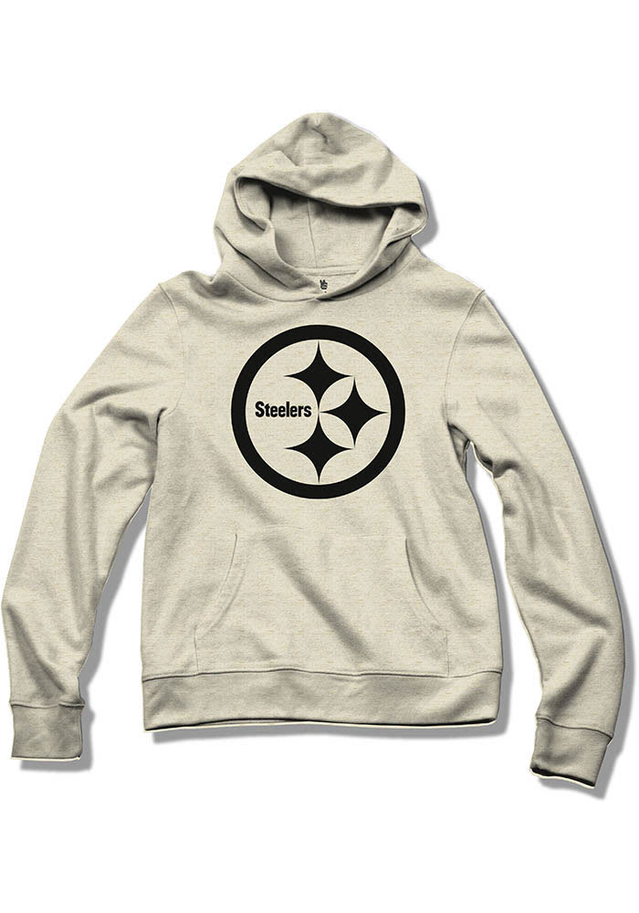 Junk Food Clothing Pittsburgh Steelers Mens Oatmeal PULLOVER Fashion Hood