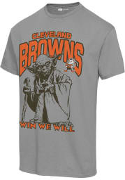 Junk Food Clothing Cleveland Browns Grey YODA WIN WE WILL Short Sleeve T Shirt