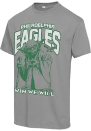 Junk Food Clothing Philadelphia Eagles Grey YODA WIN WE WILL Short Sleeve T Shirt