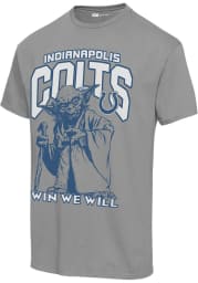 Junk Food Clothing Indianapolis Colts Grey YODA WIN WE WILL Short Sleeve T Shirt