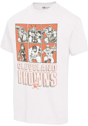 Junk Food Clothing Cleveland Browns White AVENGERS LINE UP Short Sleeve T Shirt