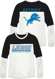 Junk Food Clothing Detroit Lions Womens White Comeback LS Tee