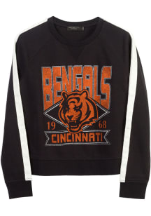Junk Food Clothing Cincinnati Bengals Womens Black Overtime Crew Sweatshirt