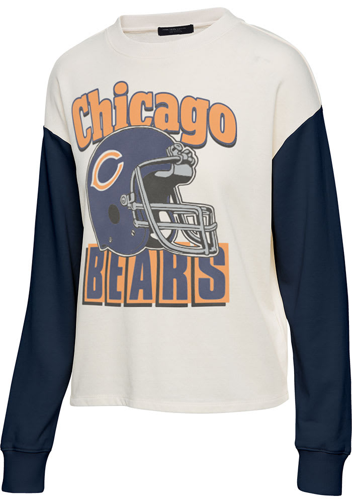 Junk Food Chicago Bears Contrast Crew Neck Sweatshirt