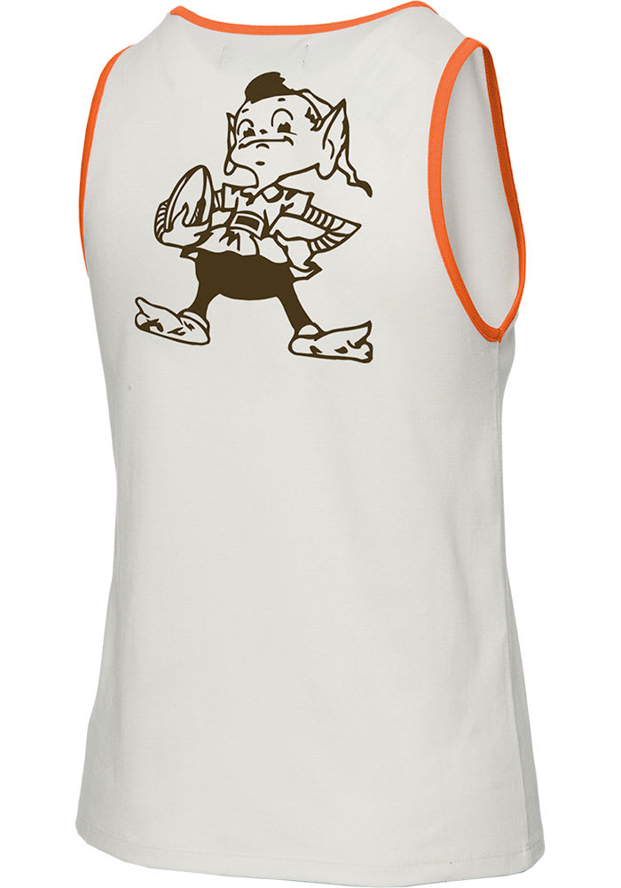 Junk Food Clothing Cleveland Browns Womens White Binding Tank Top