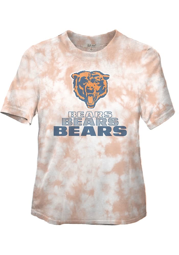 Women's WEAR by Erin Andrews Orange Chicago Bears Tie-Dye T-Shirt