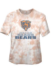 Junk Food Clothing Chicago Bears Womens Orange Spirit Tie Dye Short Sleeve T-Shirt