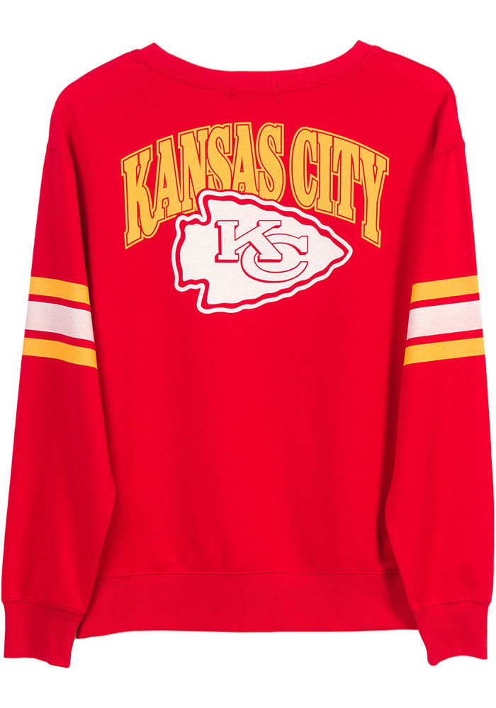 Junk Food Clothing Kansas City Chiefs Womens Red Kickoff Crew Sweatshirt