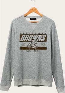 Junk Food Clothing Cleveland Browns Mens Grey Marled  Long Sleeve Fashion Sweatshirt