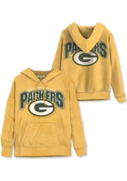 Junk Food Clothing Green Bay Packers Womens Gold Fullback Hooded Sweatshirt