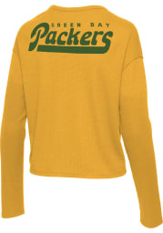 Junk Food Clothing Green Bay Packers Womens Gold Thermal LS Tee