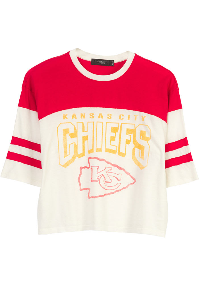 Junk Food Clothing Kansas City Chiefs Womens Red Hail Mary Short Sleeve T-Shirt