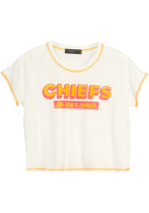 Junk Food Clothing Kansas City Chiefs Womens White Playmaker Short Sleeve T-Shirt