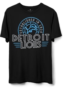 Junk Food Clothing Detroit Lions Black NEON GLOW Short Sleeve T Shirt