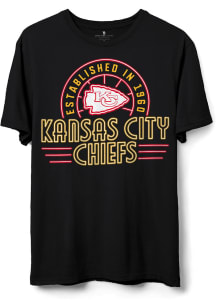 Junk Food Clothing Kansas City Chiefs Black NEON GLOW Short Sleeve T Shirt