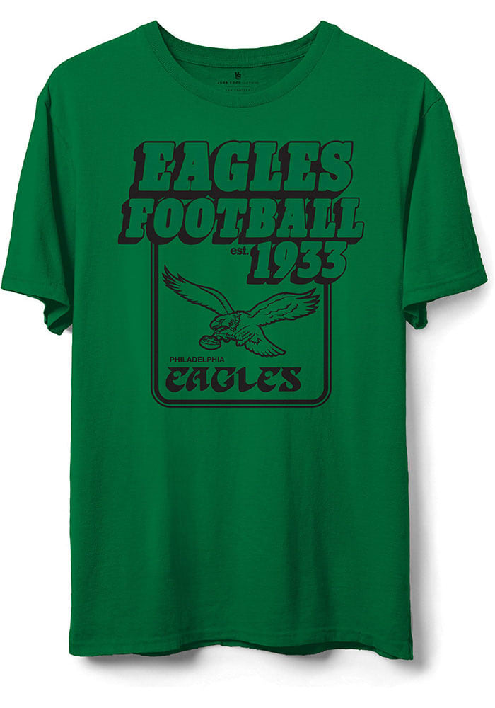 Junk Food Clothing Eagles Run It Back Kelly Green Tee S