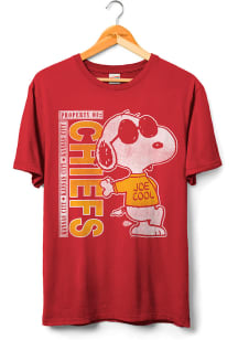 Junk Food Clothing Kansas City Chiefs Red Joe Cool Vertical Short Sleeve T Shirt