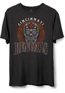 Junk Food Clothing Cincinnati Bengals Black Team Dia de Los Muertos Sugar Skull Short Sleeve T S..