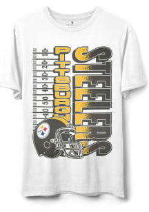 Junk Food Clothing Pittsburgh Steelers White Hashmark Short Sleeve T Shirt