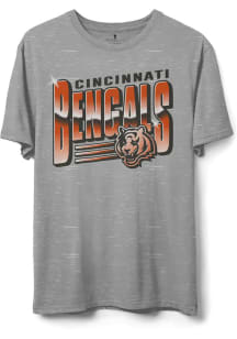 Junk Food Clothing Cincinnati Bengals Grey Bubble Text Short Sleeve T Shirt