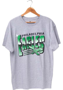 Junk Food Clothing Philadelphia Eagles Grey Bubble Text Short Sleeve T Shirt