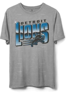 Junk Food Clothing Detroit Lions Grey Bubble Text Short Sleeve Fashion T Shirt