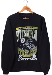 Junk Food Clothing Pittsburgh Steelers Mens Black Flea Market Long Sleeve Crew Sweatshirt