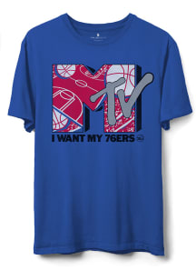 Junk Food Clothing Philadelphia 76ers Blue MTV I WANT MY Short Sleeve T Shirt
