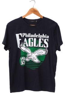 Junk Food Clothing Philadelphia Eagles Womens Black Sunset Short Sleeve T-Shirt