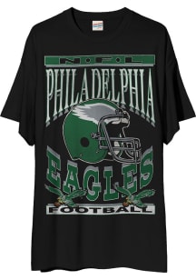 Junk Food Clothing Philadelphia Eagles Womens Black Helmet Short Sleeve T-Shirt