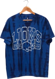 Junk Food Clothing Detroit Lions Blue Flea Market Tie-Dye Short Sleeve Fashion T Shirt