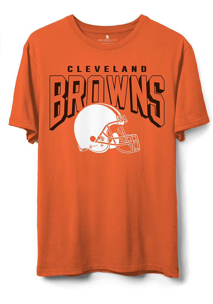 Junk Food Clothing Cleveland Browns Orange BOLD LOGO Short Sleeve T Shirt