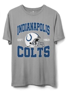 Junk Food Clothing Indianapolis Colts Grey NFL HELMET Short Sleeve T Shirt