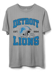 Junk Food Clothing Detroit Lions Grey NFL HELMET Short Sleeve T Shirt
