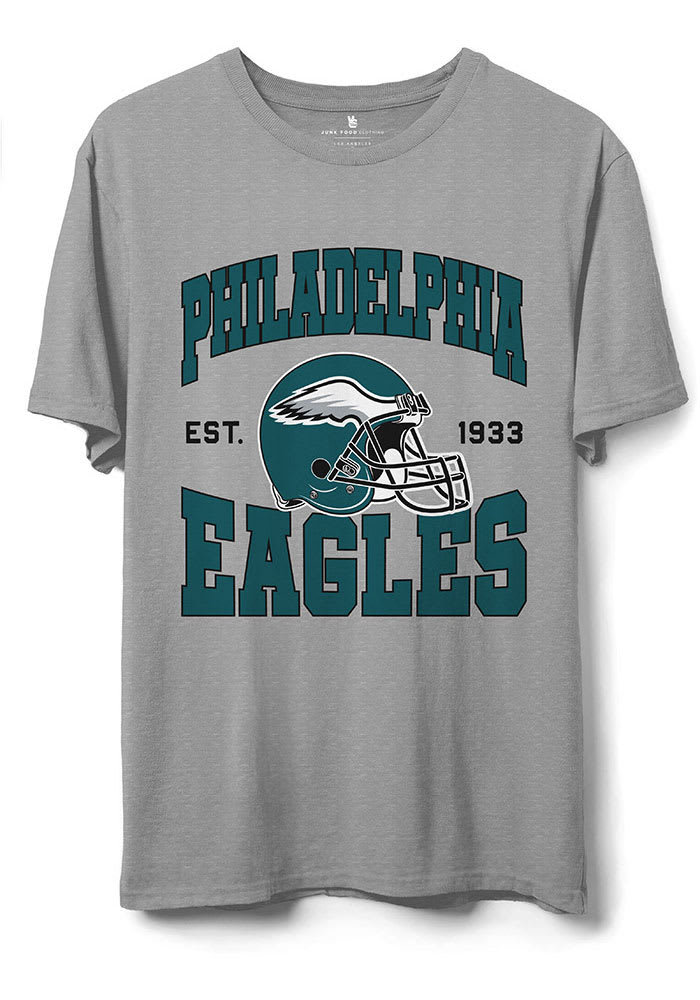 Junk Food Clothing Eagles NFL HELMET Short Sleeve T Shirt