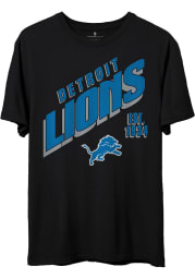 Junk Food Clothing Detroit Lions Black NFL SLANT Short Sleeve T Shirt